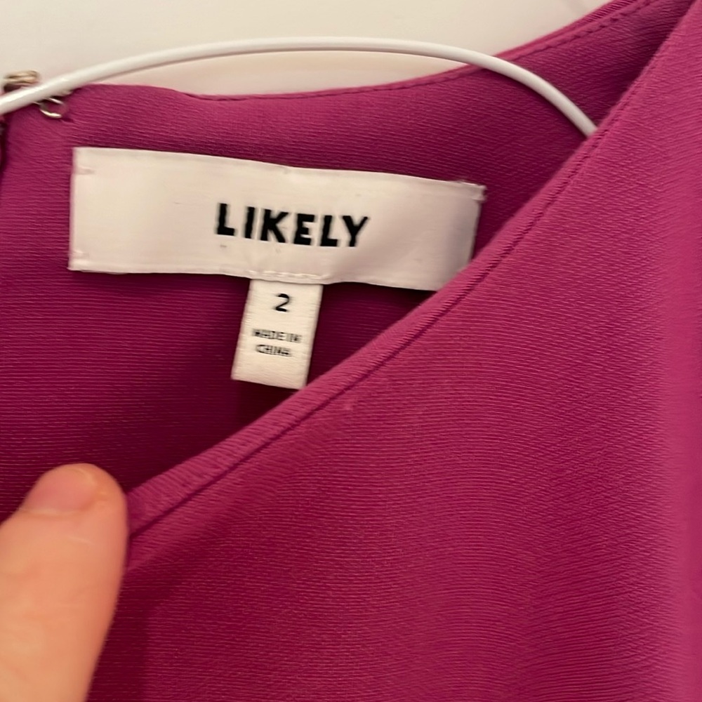 LIKELY Sheath Interview or Special Occasion Dress rich color, beautifully cut - Picture 4 of 5